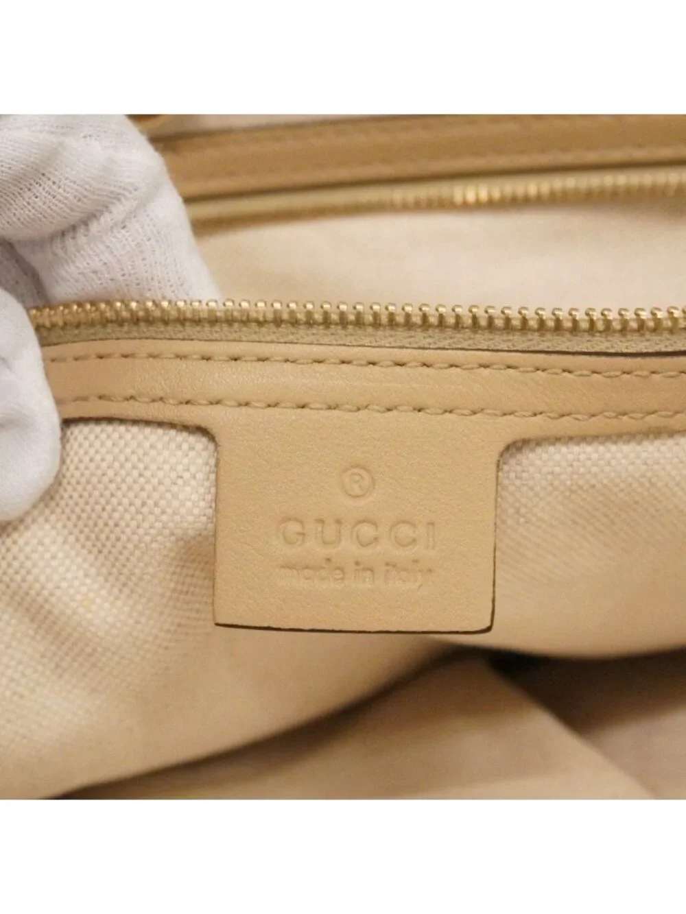Gucci Tote GG Supreme Brown Gold
